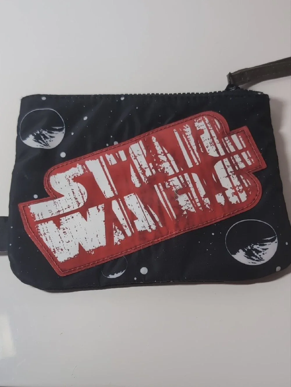 Disney - Star Wars Black Wristlet Pouch with Planet Graphics